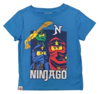 Lego Ninjago T-Shirt in Blau mit 3 der Ninjas und dem Schriftzug 